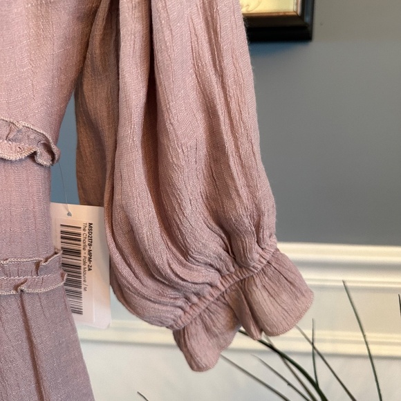 Dusty Pink Ruffle Tiered Dress by Mikarose - Picture 7 of 10